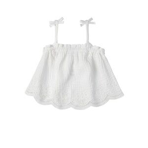 Modern Moments by Gerber Toddler Girl Eyelet Trim Gauze Top